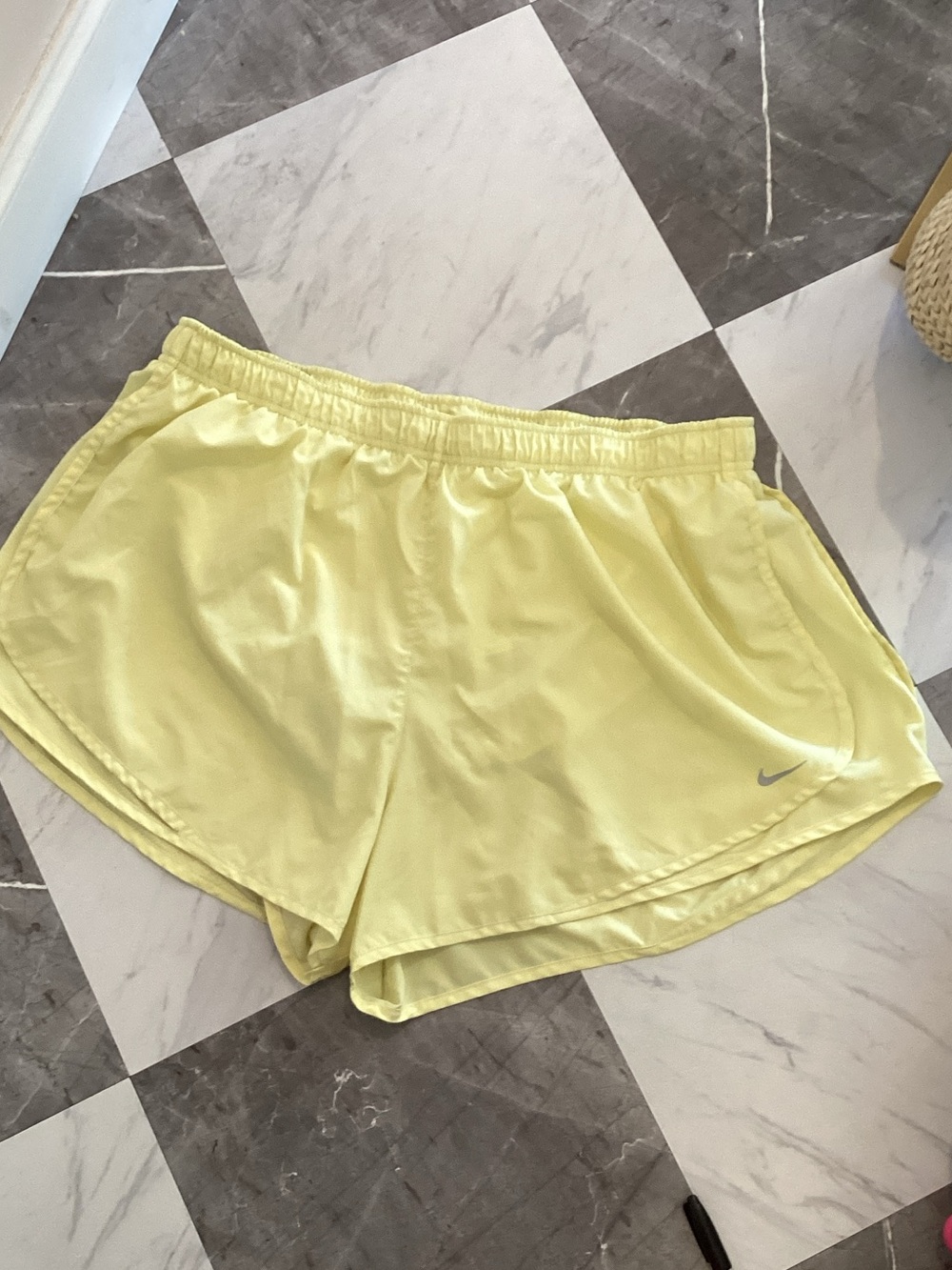159 Nike Women’s Pale Yellow Athletic Running Shorts